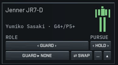 A lance card set to GUARD with a GUARD target chip